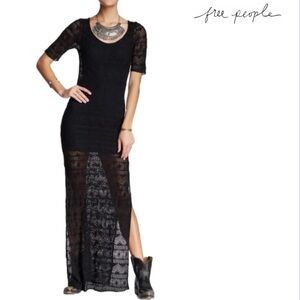 Free People Intimately Too Cool Sheer Lace Maxi Dress